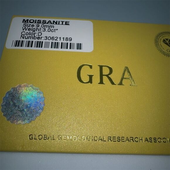 Moissanite Stud Earrings 3 CT Round Cut Lab Created Silver - Picture 6 of 6